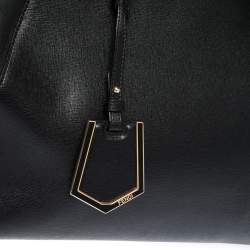 Pre Owned Fendi Black Leather Medium 2Jours Tote 