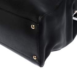 Pre Owned Fendi Black Leather Medium 2Jours Tote 