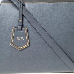 Pre Owned Fendi Grey Leather Medium 2Jours Tote