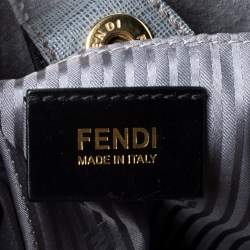 Pre Owned Fendi Grey Leather Medium 2Jours Tote