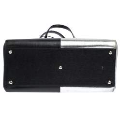 Pre Owned Fendi Black/Silver Leather Large 3Jours Tote