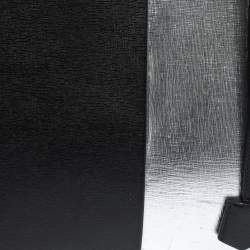 Pre Owned Fendi Black/Silver Leather Large 3Jours Tote