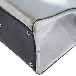 Pre Owned Fendi Black/Silver Leather Large 3Jours Tote