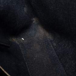 Pre Owned Fendi Blue/Orange Denim Mama Baguette Top Handle Bag