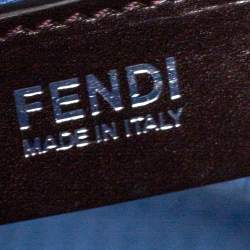 Pre Owned Fendi Blue Leather Medium 2Jours Tote