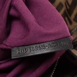 Pre Owned Fendi Tobacco Zucca Canvas Large Mia Shoulder Bag