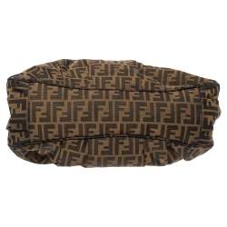 Pre Owned Fendi Tobacco Zucca Canvas Large Mia Shoulder Bag