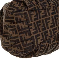 Pre Owned Fendi Tobacco Zucca Canvas Large Mia Shoulder Bag