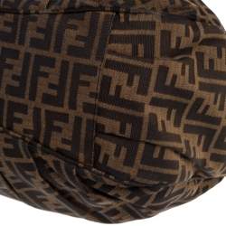 Pre Owned Fendi Tobacco Zucca Canvas Large Mia Shoulder Bag