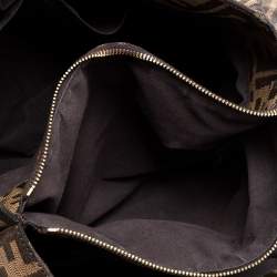 Pre Owned Fendi Tobacco Zucca Canvas Large Mia Shoulder Bag