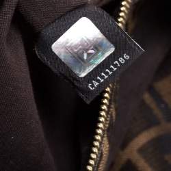 Pre Owned Fendi Tobacco Zucca Canvas Large Mia Shoulder Bag