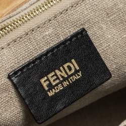 Pre Owned Fendi Multicolor Leather and Python Silvana Top Handle Bag