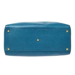 Pre Owned Fendi Blue Leather Medium 2Jours Tote