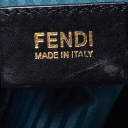 Pre Owned Fendi Blue Leather Medium 2Jours Tote