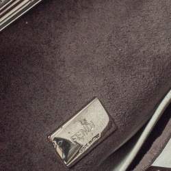 Pre Owned Fendi White Leather Micro Peekaboo Flowerland Top Handle Bag