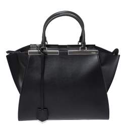 Fendi Black Leather 3Jours Tote