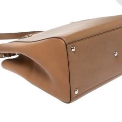 Pre Owned Fendi Caramel Brown Leather Medium 2Jours Tote