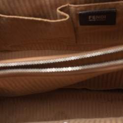 Pre Owned Fendi Caramel Brown Leather Medium 2Jours Tote