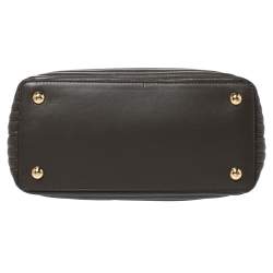 Pre Owned Fendi Olive Green Quilted Leather Dotcom Click Shoulder Bag