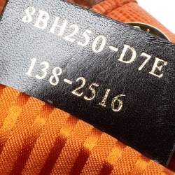 Pre Owned Fendi Orange Leather Medium 2Jours Tote