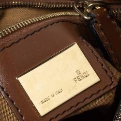 Pre Owned Fendi Multicolor Striped Canvas Chef Chain Hobo