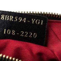 Pre Owned Fendi Black Zucchino Coated Canvas Baguette Chain Bag