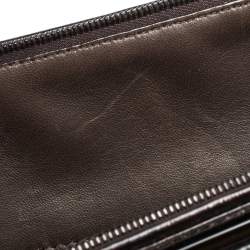 Pre Owned Fendi Tobacco Zucca Canvas and Patent Leather Raddica Boston Bag