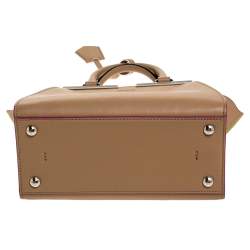 Pre Owned Fendi Beige Leather Mini 3Jours Tote