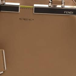 Pre Owned Fendi Beige Leather Mini 3Jours Tote