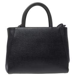 Pre Owned Fendi Black Leather Mini 2jours Tote