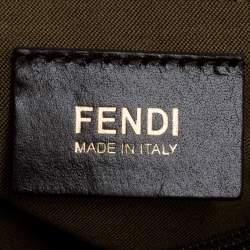 Pre Owned Fendi Murstard Leather Large Claudia Shoulder Bag