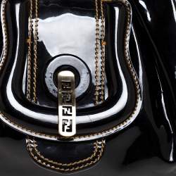 Pre Owned Fendi Black Patent Leather B Bis Satchel