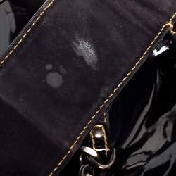 Pre Owned Fendi Black Patent Leather B Bis Satchel