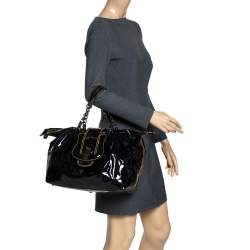 Pre Owned Fendi Black Patent Leather B Bis Satchel