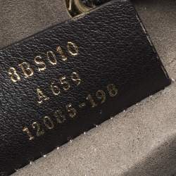 Pre Owned Fendi Brown/Black Zucca Leather Mini Mon Tresor Drawstring Bucket Bag