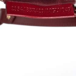 Pre Owned Fendi Red/Beige Canvas and Leather Pochette Bag