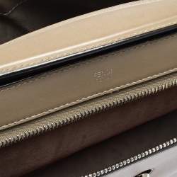 Pre Owned Fendi Bleeker Beige Leather Dotcom Top Handle Bag