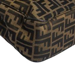 Pre Owned Fendi Tobacco Zucca Canvas and Leather Crossbody Bag