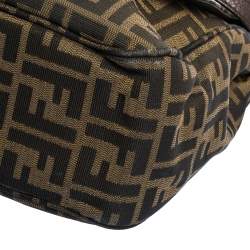 Pre Owned Fendi Tobacco Zucca Canvas and Leather Crossbody Bag
