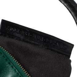 Pre Owned Fendi Green Python Mini Peekaboo Top Handle Bag