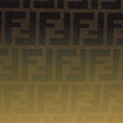 Pre Owned Fendi Tobacco Ombre Zucca Coated Canvas Clutch