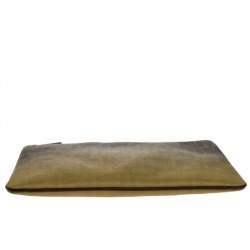 Pre Owned Fendi Tobacco Ombre Zucca Coated Canvas Clutch