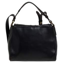 Pre Owned Fendi Black Leather Flap Anna Crossbody Bag