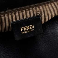 Pre Owned Fendi Black Leather Flap Anna Crossbody Bag