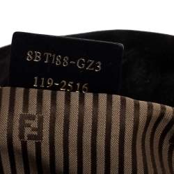 Pre Owned Fendi Black Leather Flap Anna Crossbody Bag