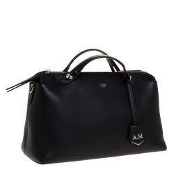 Pre Owned Fendi Black Leather Medium By The Way Boston Bag