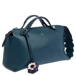 Pre Owned حقيبة فندي باي ذا واي جلد عنابي وجلد ثعبان عنابي صغيرة