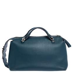 Pre Owned حقيبة فندي باي ذا واي جلد عنابي وجلد ثعبان عنابي صغيرة