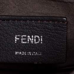 Pre Owned Fendi Multicolor Python and Leather Kan I Crossbody Bag