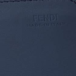 Pre Owned Fendi Lilac Leather Studded Wallet On Chain